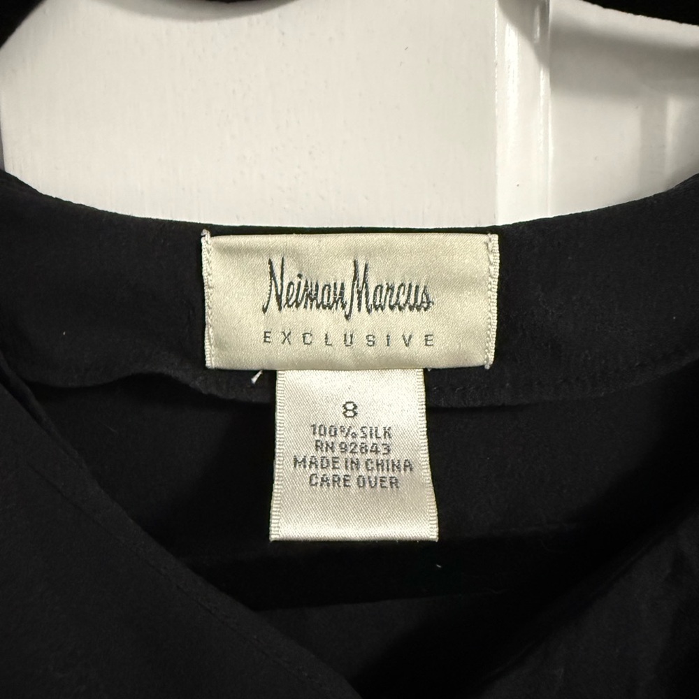 Neiman Marcus Black Ruffle Blouse - Picture 3 of 3